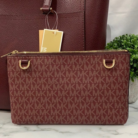 NWT Michael Kors 3 in 1 Maisie Large Top Zip Tote Crossbody Pouch Wristlet - Picture 6 of 12